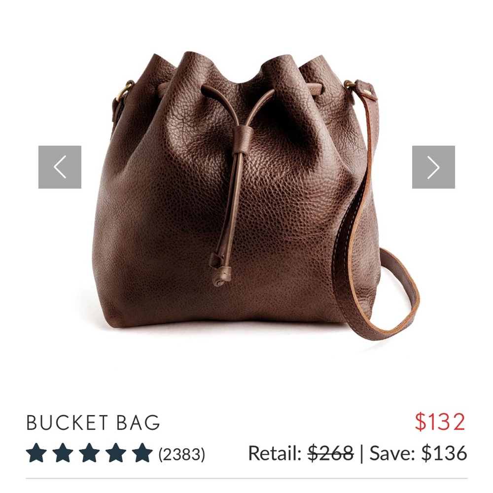 Portland leather large bucket bag - Black Friday special today only